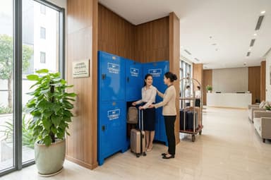 オフィスワーカー向け時間貸しロッカー：私物・スポーツ用品を便利に保管