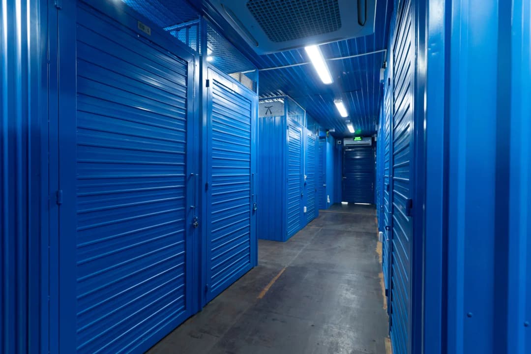 Corridor of private self storage units at MyStorage