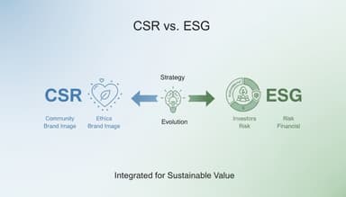 Khác biệt giữa CSR và ESG như thế nào: Ý nghĩa, vai trò & cách áp dụng