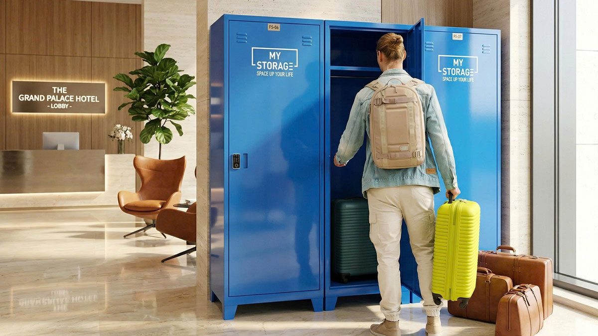 ホテルにある旅行用の荷物・スーツケース保管ロッカー
